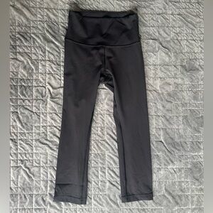 Lululemon Wunder Under Crop Leggings Womens 4 BlackActivewear Gym LW6AGZSN